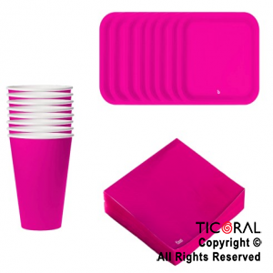 KIT DESCARTABLE POLIPAPEL FUCSIA FLUO X 1